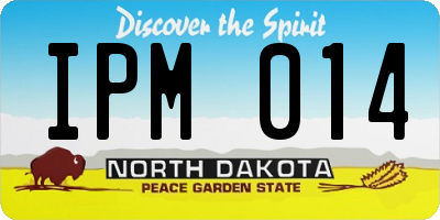ND license plate IPM014
