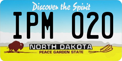 ND license plate IPM020