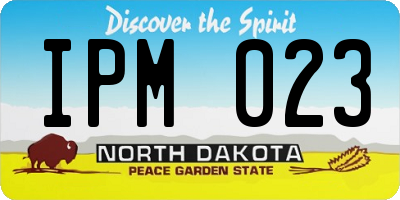 ND license plate IPM023