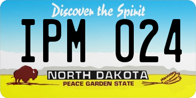 ND license plate IPM024
