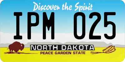ND license plate IPM025