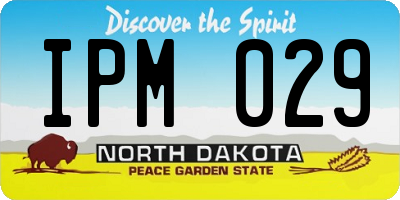 ND license plate IPM029