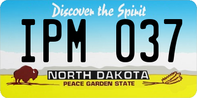 ND license plate IPM037