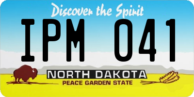 ND license plate IPM041