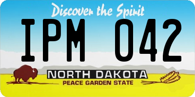 ND license plate IPM042