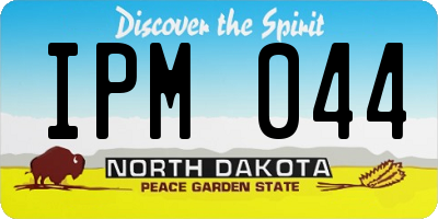 ND license plate IPM044