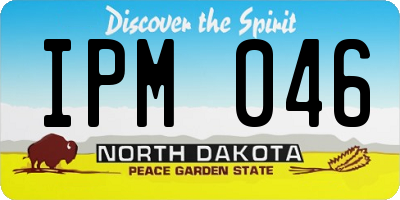 ND license plate IPM046
