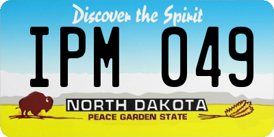 ND license plate IPM049