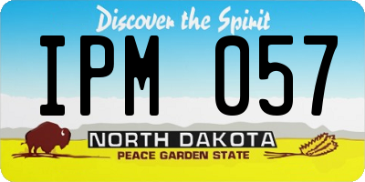 ND license plate IPM057