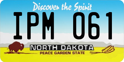 ND license plate IPM061