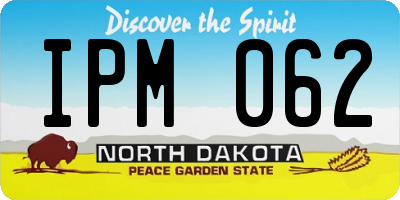 ND license plate IPM062