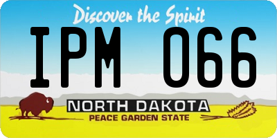 ND license plate IPM066