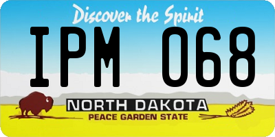 ND license plate IPM068