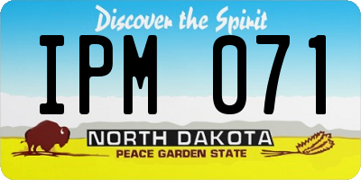 ND license plate IPM071