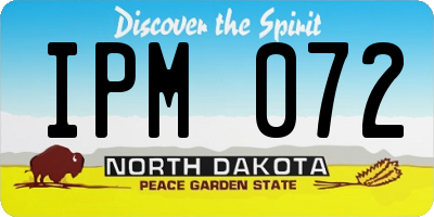 ND license plate IPM072