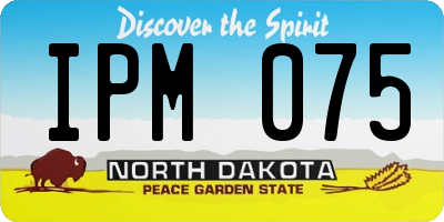 ND license plate IPM075