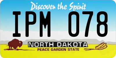 ND license plate IPM078