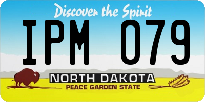 ND license plate IPM079