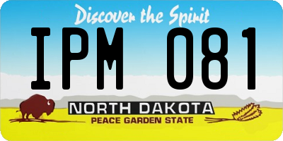 ND license plate IPM081