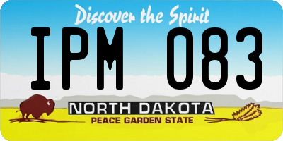 ND license plate IPM083