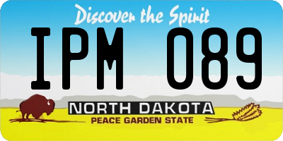 ND license plate IPM089