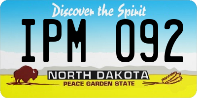 ND license plate IPM092
