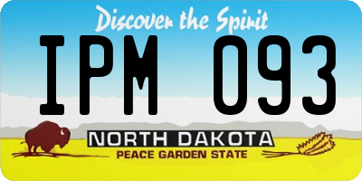 ND license plate IPM093