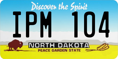 ND license plate IPM104
