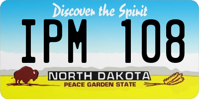 ND license plate IPM108