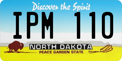 ND license plate IPM110