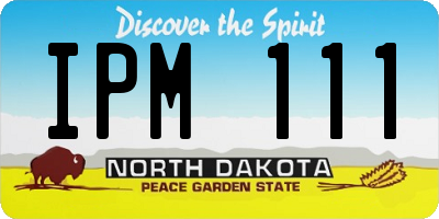 ND license plate IPM111