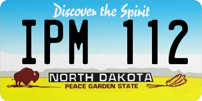 ND license plate IPM112