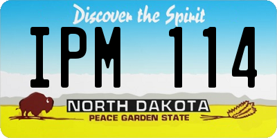 ND license plate IPM114