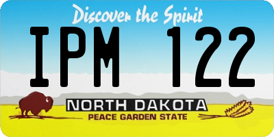 ND license plate IPM122