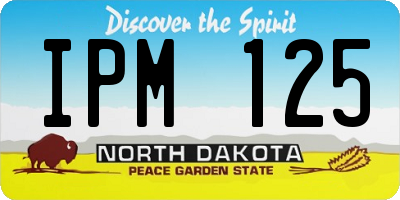 ND license plate IPM125