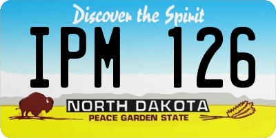 ND license plate IPM126