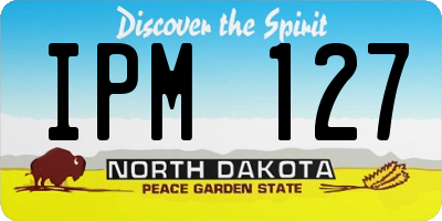 ND license plate IPM127
