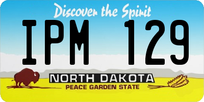 ND license plate IPM129