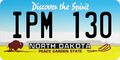 ND license plate IPM130