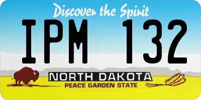 ND license plate IPM132