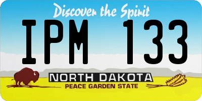 ND license plate IPM133