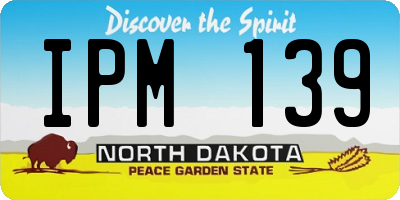 ND license plate IPM139