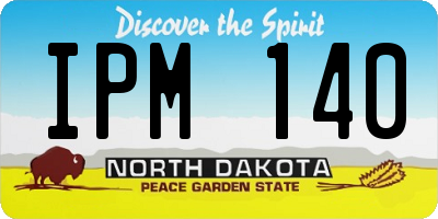 ND license plate IPM140