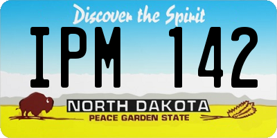 ND license plate IPM142