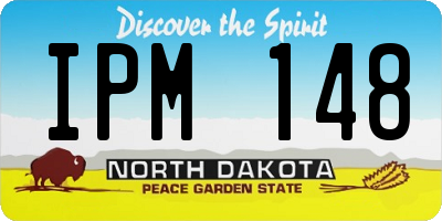 ND license plate IPM148