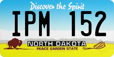 ND license plate IPM152