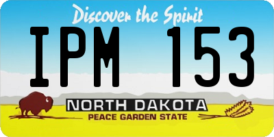 ND license plate IPM153