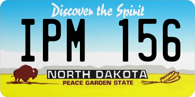 ND license plate IPM156