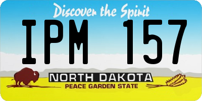 ND license plate IPM157