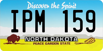 ND license plate IPM159